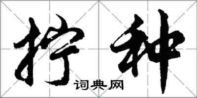 胡問遂擰種行書怎么寫