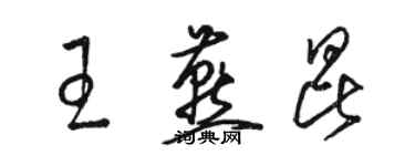 駱恆光王燕昆草書個性簽名怎么寫