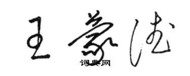 駱恆光王蒙德草書個性簽名怎么寫