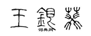 陳聲遠王銀葵篆書個性簽名怎么寫