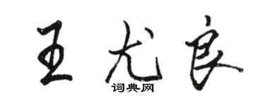 駱恆光王尤良行書個性簽名怎么寫