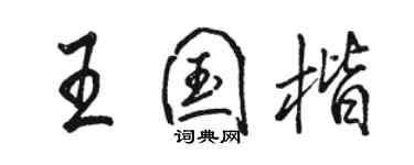 駱恆光王國楷行書個性簽名怎么寫