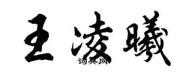 胡問遂王凌曦行書個性簽名怎么寫