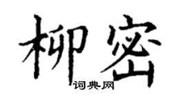 丁謙柳密楷書個性簽名怎么寫