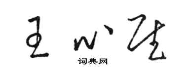 駱恆光王心慰草書個性簽名怎么寫