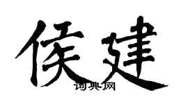 翁闓運侯建楷書個性簽名怎么寫