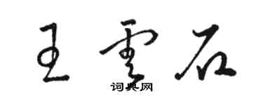 駱恆光王雲石草書個性簽名怎么寫