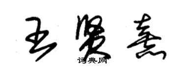 朱錫榮王賢熹草書個性簽名怎么寫