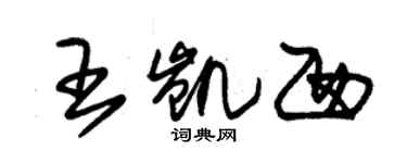 朱錫榮王凱西草書個性簽名怎么寫