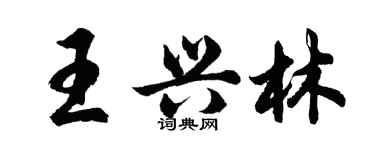 胡問遂王興林行書個性簽名怎么寫