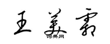 梁錦英王美霜草書個性簽名怎么寫