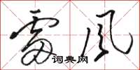 駱恆光雷風草書怎么寫