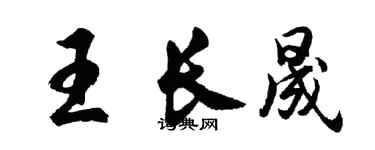 胡問遂王長晟行書個性簽名怎么寫
