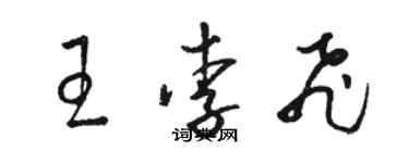 駱恆光王李飛草書個性簽名怎么寫