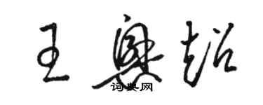 駱恆光王興超草書個性簽名怎么寫