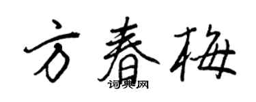 王正良方春梅行書個性簽名怎么寫