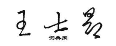 駱恆光王士昂草書個性簽名怎么寫