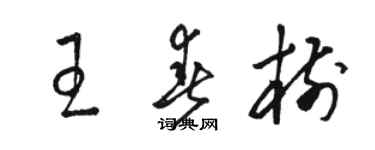 駱恆光王春樹草書個性簽名怎么寫