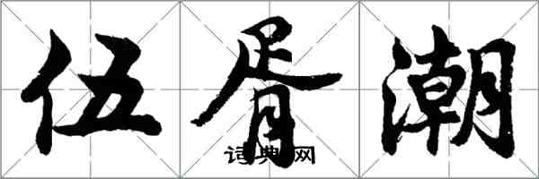 胡問遂伍胥潮行書怎么寫