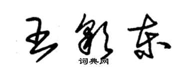 朱錫榮王彩東草書個性簽名怎么寫