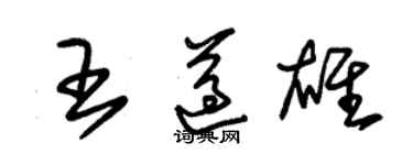 朱錫榮王遵雄草書個性簽名怎么寫