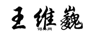 胡問遂王維巍行書個性簽名怎么寫