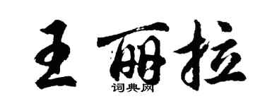 胡問遂王麗拉行書個性簽名怎么寫