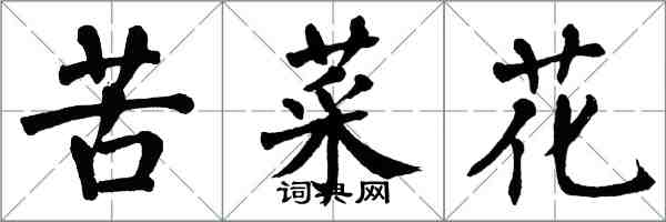 翁闓運苦菜花楷書怎么寫