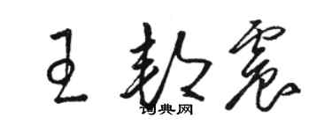駱恆光王邦震草書個性簽名怎么寫
