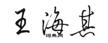 駱恆光王海其行書個性簽名怎么寫