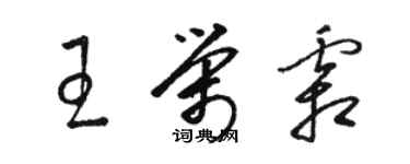 駱恆光王榮霜草書個性簽名怎么寫