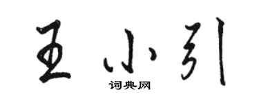 駱恆光王小引行書個性簽名怎么寫