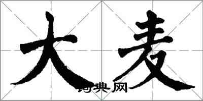 翁闓運大麥楷書怎么寫