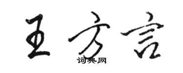 駱恆光王方言行書個性簽名怎么寫