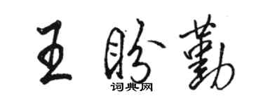 駱恆光王盼勤行書個性簽名怎么寫