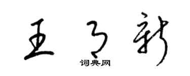 梁錦英王月新草書個性簽名怎么寫