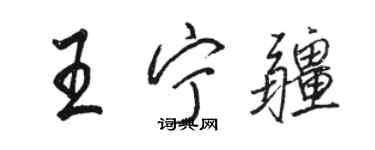 駱恆光王寧疆行書個性簽名怎么寫