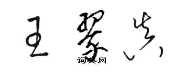 駱恆光王翠真草書個性簽名怎么寫