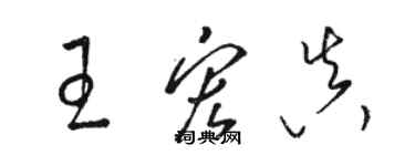 駱恆光王宏真草書個性簽名怎么寫