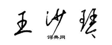 梁錦英王沙琴草書個性簽名怎么寫