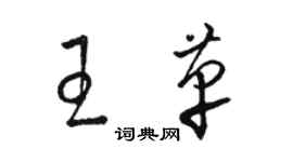駱恆光王革草書個性簽名怎么寫