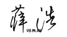 駱恆光薛浩草書個性簽名怎么寫