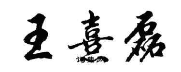 胡問遂王熹磊行書個性簽名怎么寫