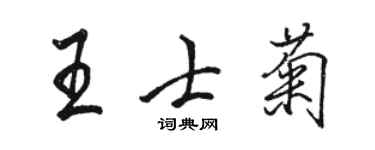 駱恆光王士菊行書個性簽名怎么寫