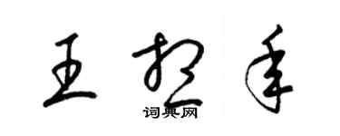 梁錦英王想年草書個性簽名怎么寫