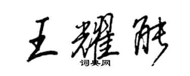 王正良王耀能行書個性簽名怎么寫