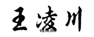 胡問遂王凌川行書個性簽名怎么寫