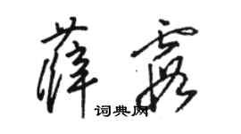 駱恆光薛霞草書個性簽名怎么寫