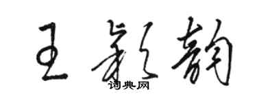 駱恆光王穎韻草書個性簽名怎么寫