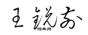 駱恆光王銳前草書個性簽名怎么寫